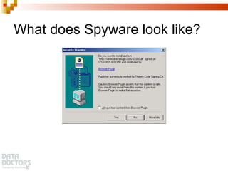 What does Spyware look like? 