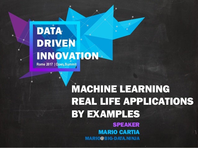 machine learning examples in real life