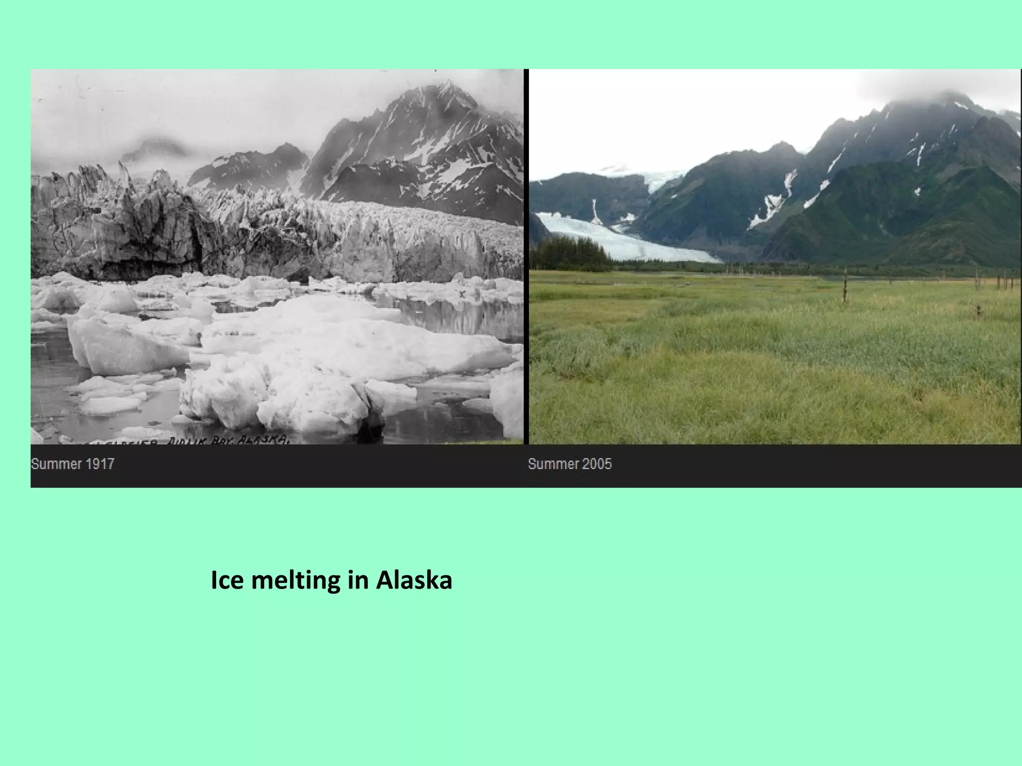 Ice melting in Alaska
 