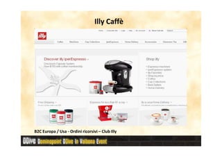 Illy Caffè




     B2C Europa / Usa - Ordini ricorsivi – Club Illy

18
 
