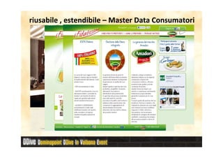 riusabile , estendibile – Master Data Consumatori
 