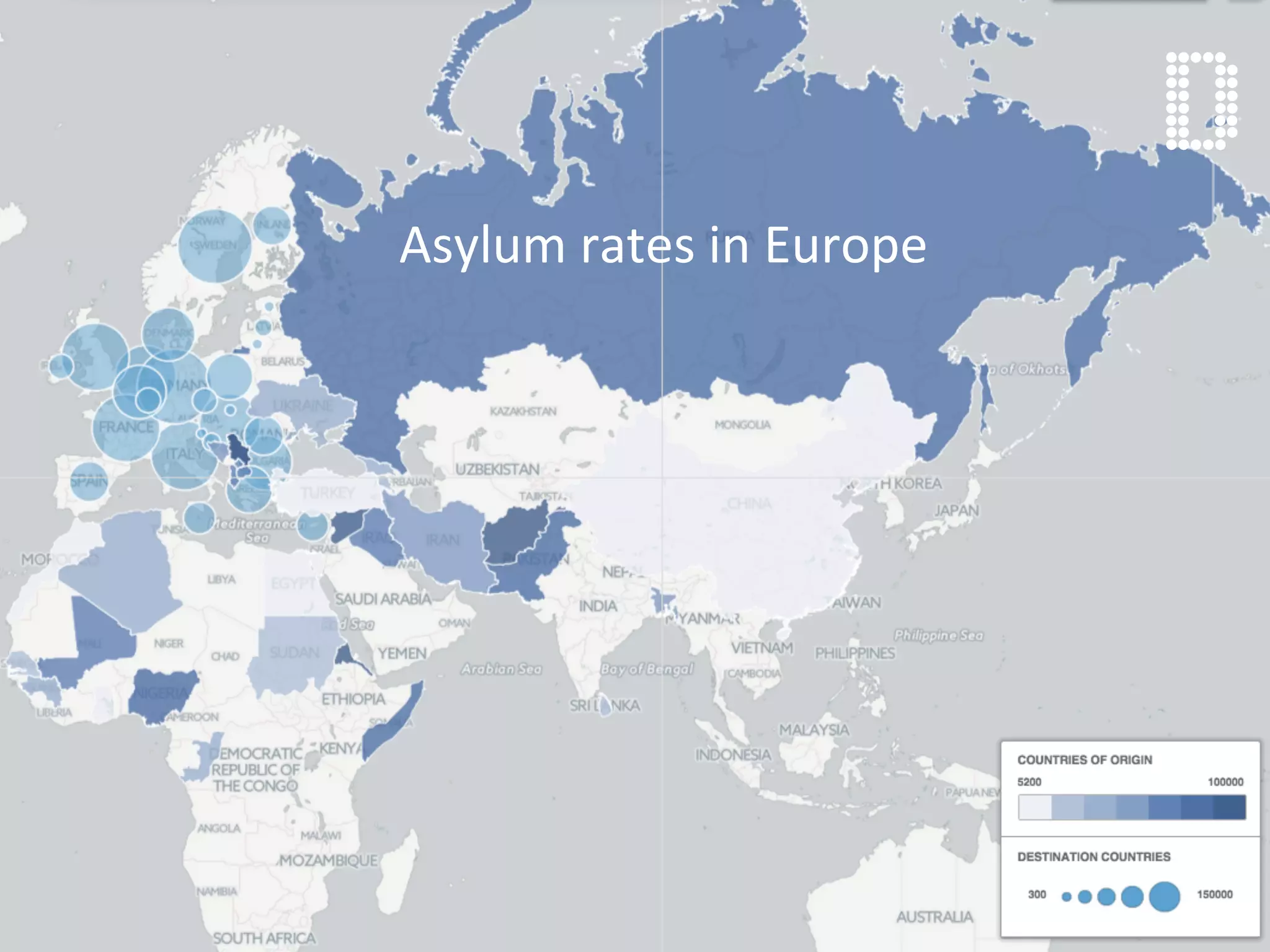 Asylum	
  rates	
  in	
  Europe	
  
 