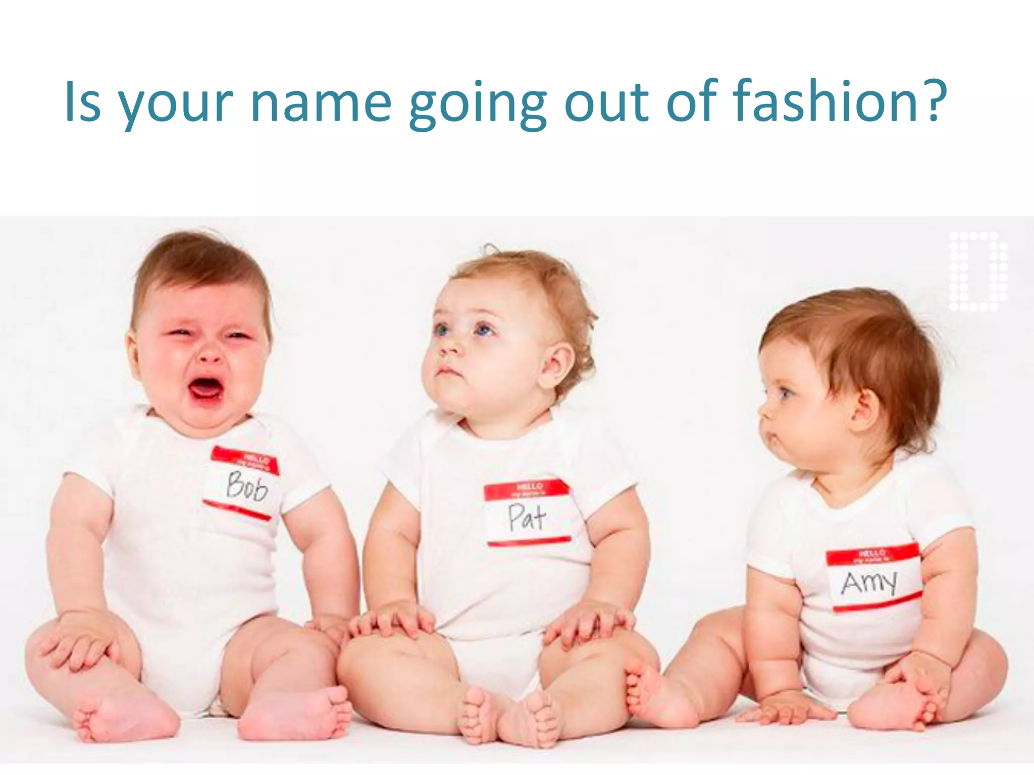 Is	
  your	
  name	
  going	
  out	
  of	
  fashion?	
  
 