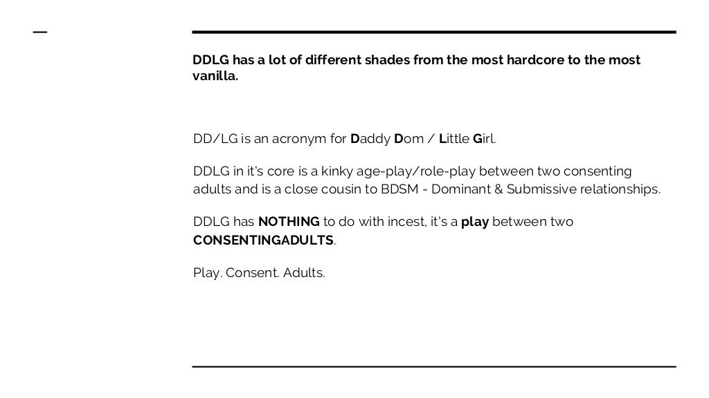DDLG Relationships What is the meaning of DDLG?