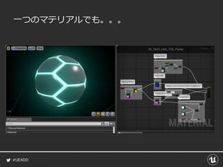 #UE4DD
一つのマテリアルでも。。。
 