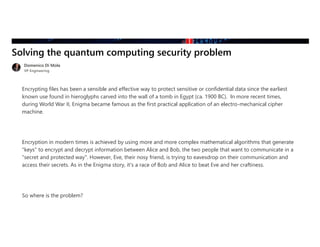 Solving the quantum computing security problem 