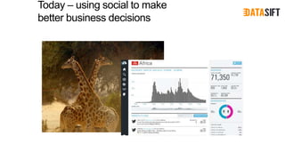 Today – using social to make
better business decisions
 