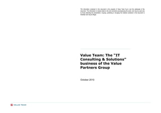 Value Team: IT al servizio dell’innovazione