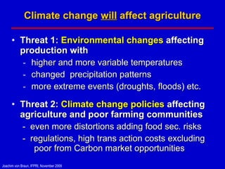 Climate Change, Agriculture, and Food Security | PPT