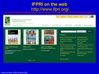 IFPRI on the web  http://www.ifpri.org/ 