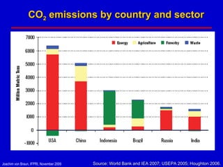 CO 2  emissions by country and sector Source: World Bank and IEA 2007; USEPA 2005; Houghton 2006. 