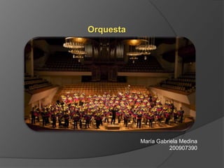 Orquesta




           María Gabriela Medina
                      200907390
 