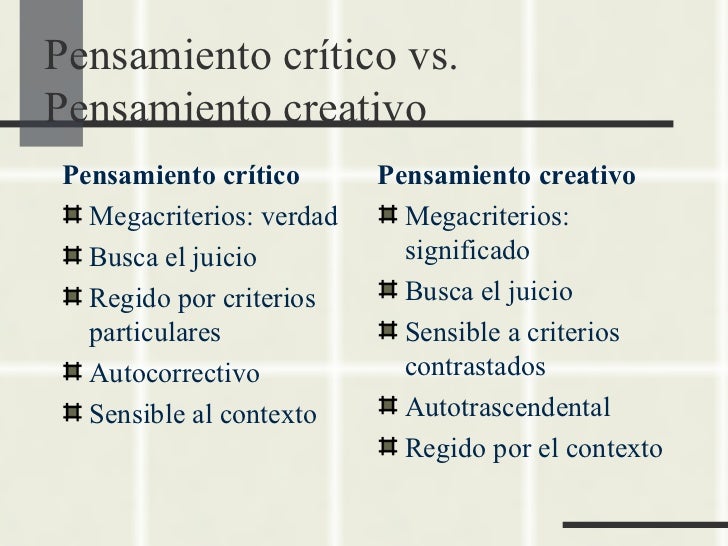 PENSAMIENTO CRITICO