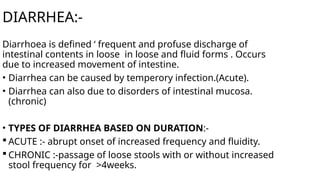 Comprehensive Differential Diagnosis and Management of Diarrhea | PPTX