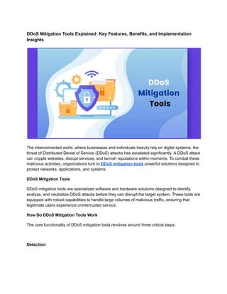 DDoS Mitigation Tools Explained_ Key Features, Benefits, and ...