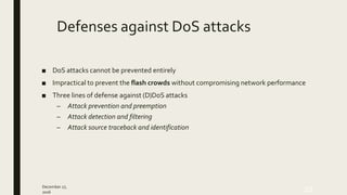 DDoS - Distributed Denial of Service | PPTX