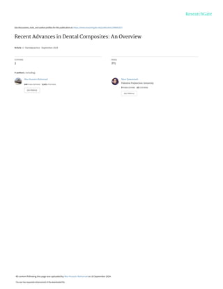 Recent Advances in Dental Composites: An Overview | PDF