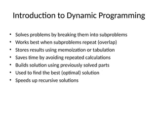 Deterministic Dynamic Programming Presentation | PPTX