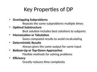 Deterministic Dynamic Programming Presentation | PPTX