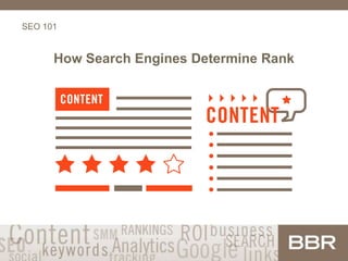 SEO 101
How Search Engines Determine Rank
 