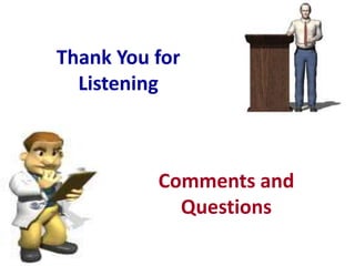Thank You for
Listening
Comments and
Questions
 
