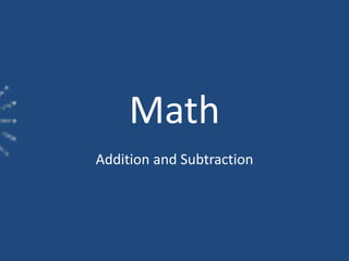 Math Addition and Subtraction 