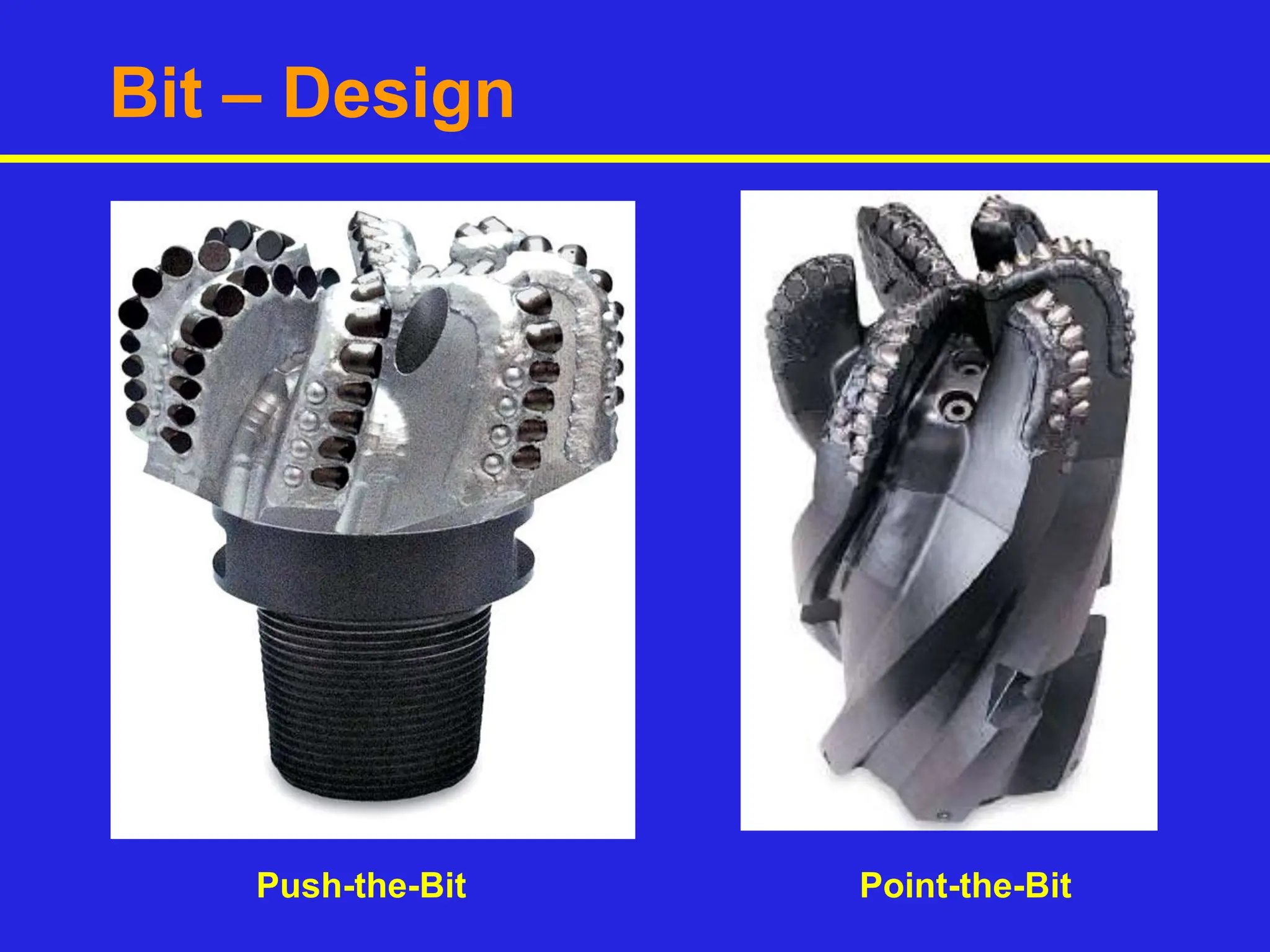 Bit – Design
Push-the-Bit Point-the-Bit
 