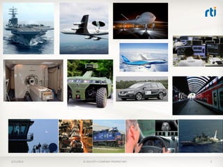 3/21/2013   © 2013 RTI • COMPANY PROPRIETARY   2
 
