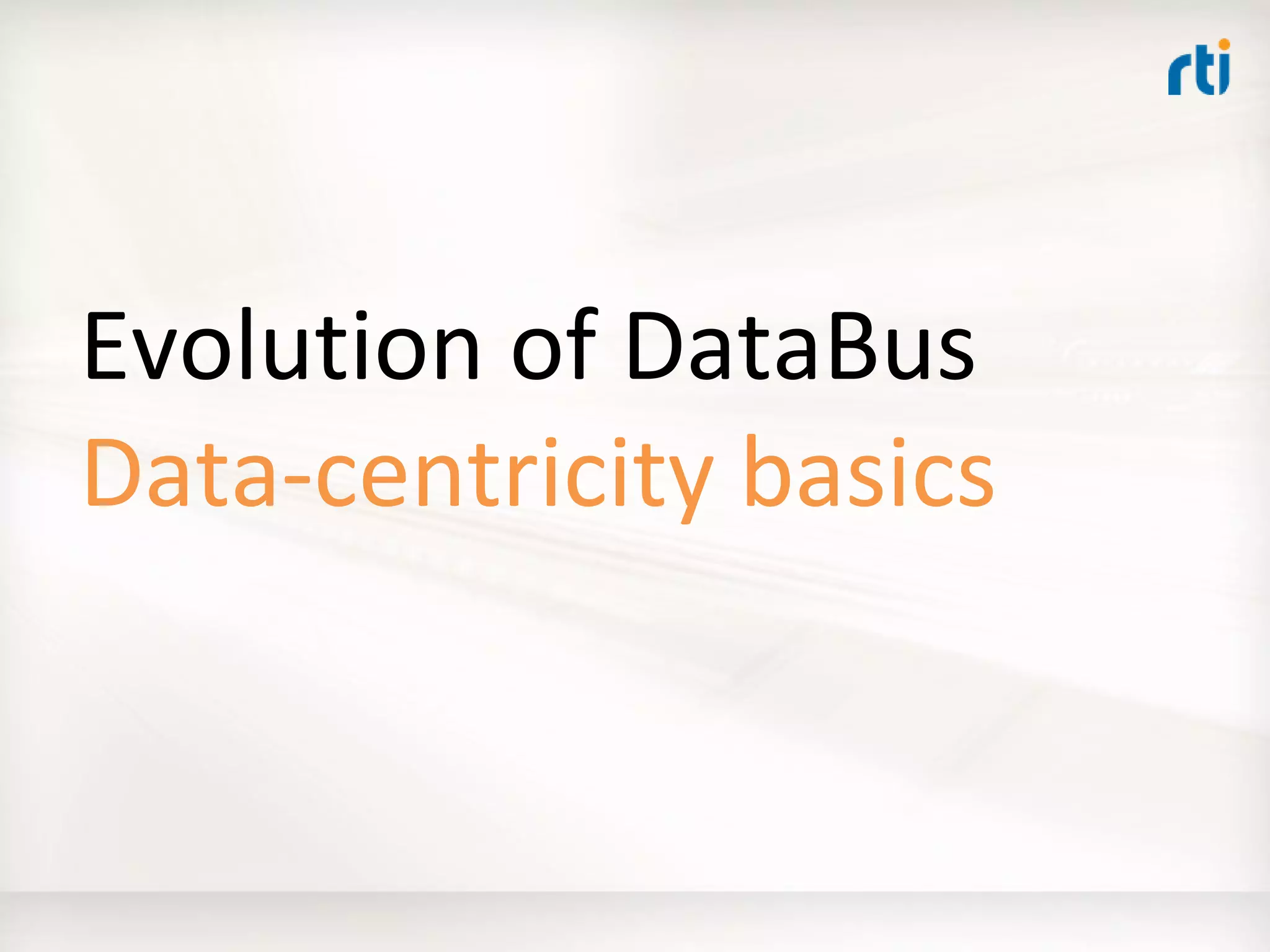 OMG Data Distribution Service (DDS) Advanced Tutorial