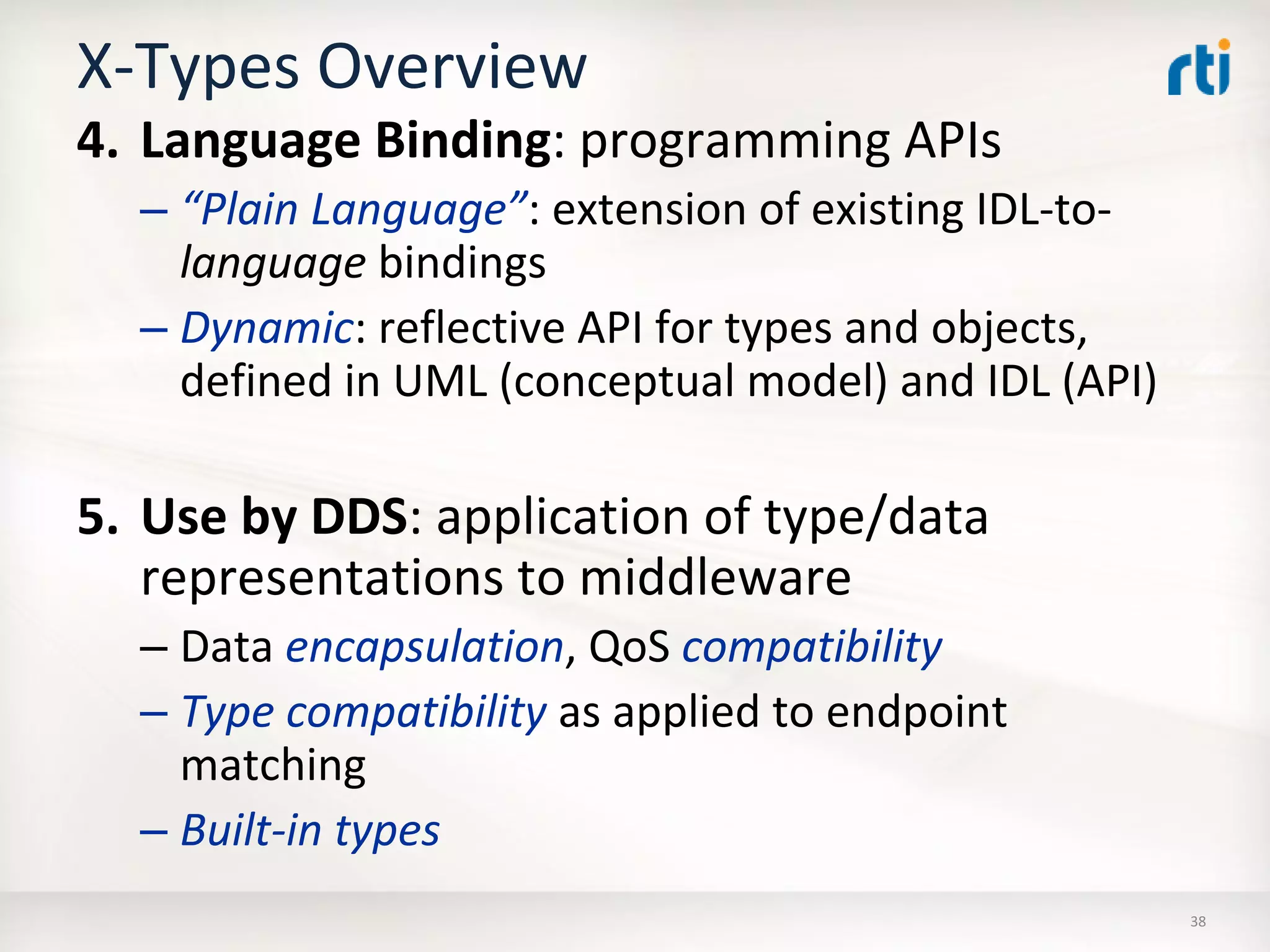 OMG Data Distribution Service (DDS) Advanced Tutorial