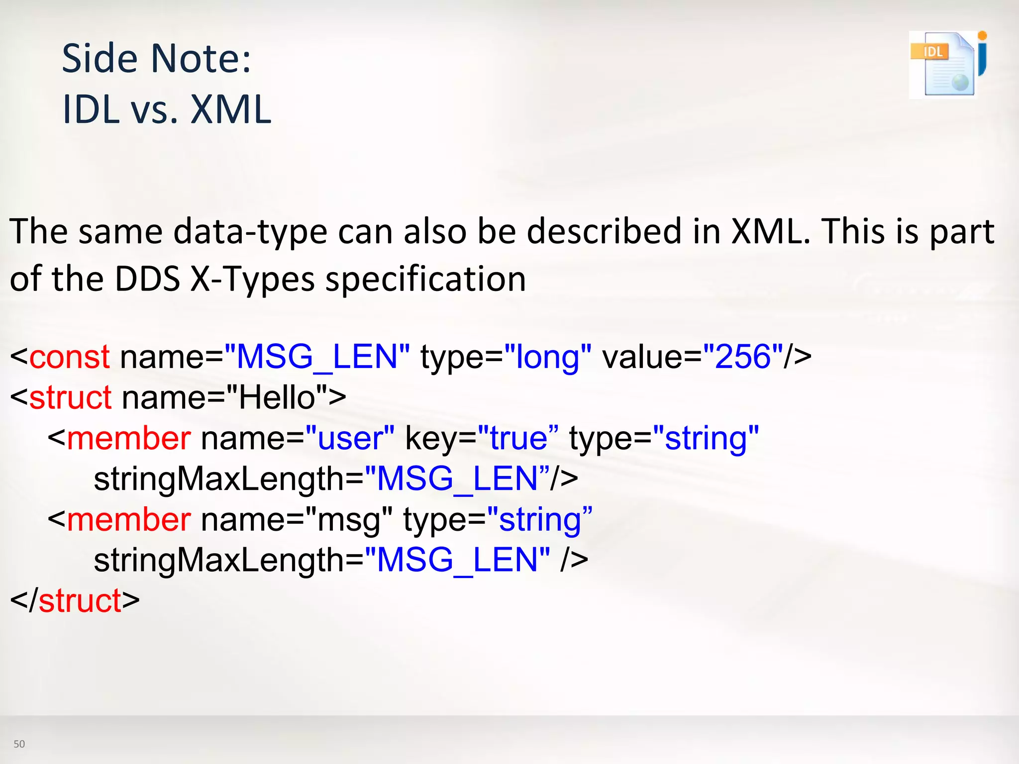 OMG Data Distribution Service (DDS) Advanced Tutorial