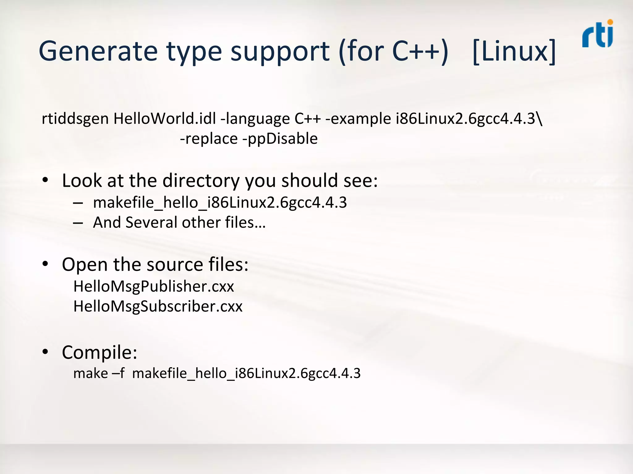 OMG Data Distribution Service (DDS) Advanced Tutorial