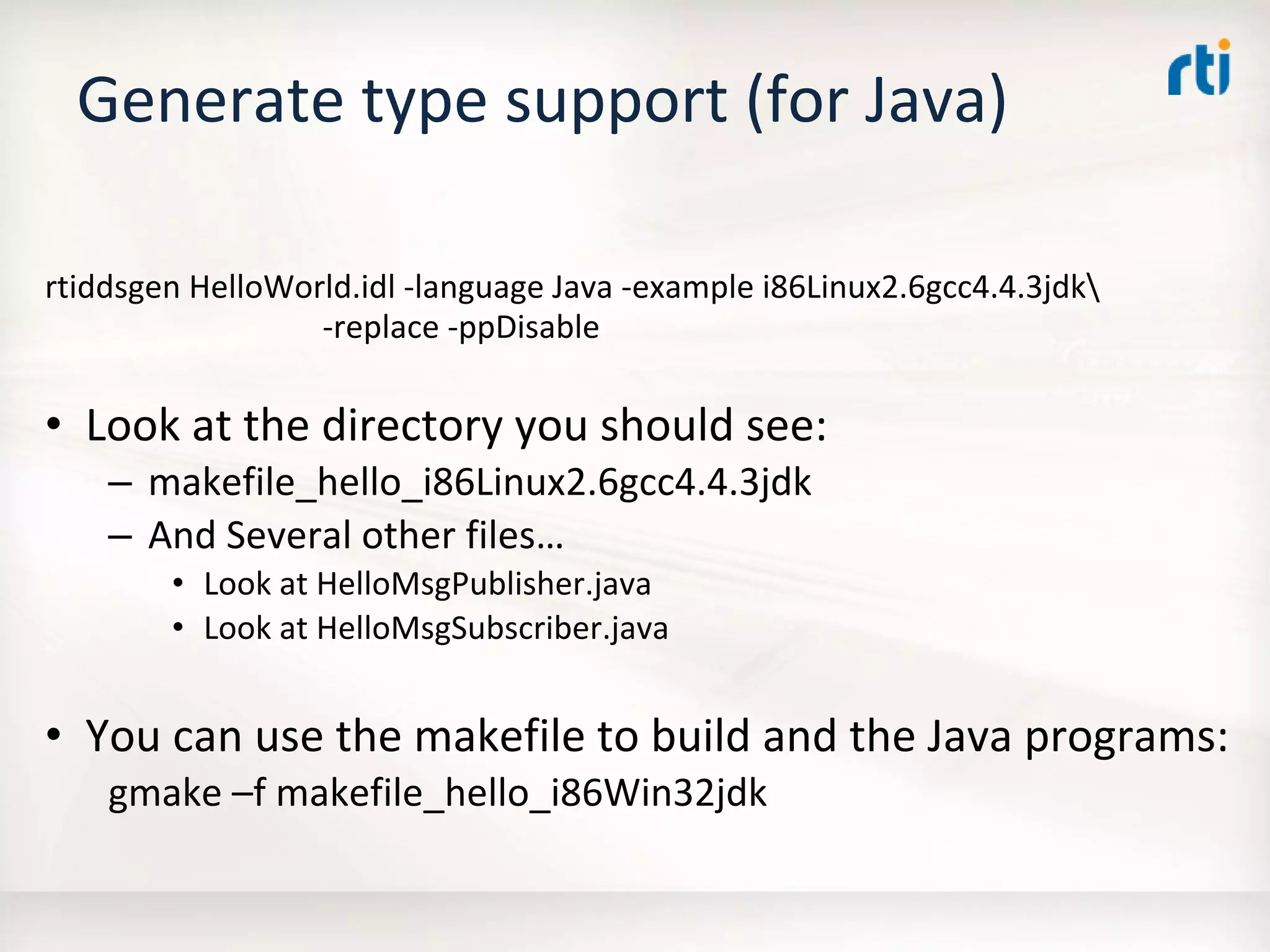 OMG Data Distribution Service (DDS) Advanced Tutorial