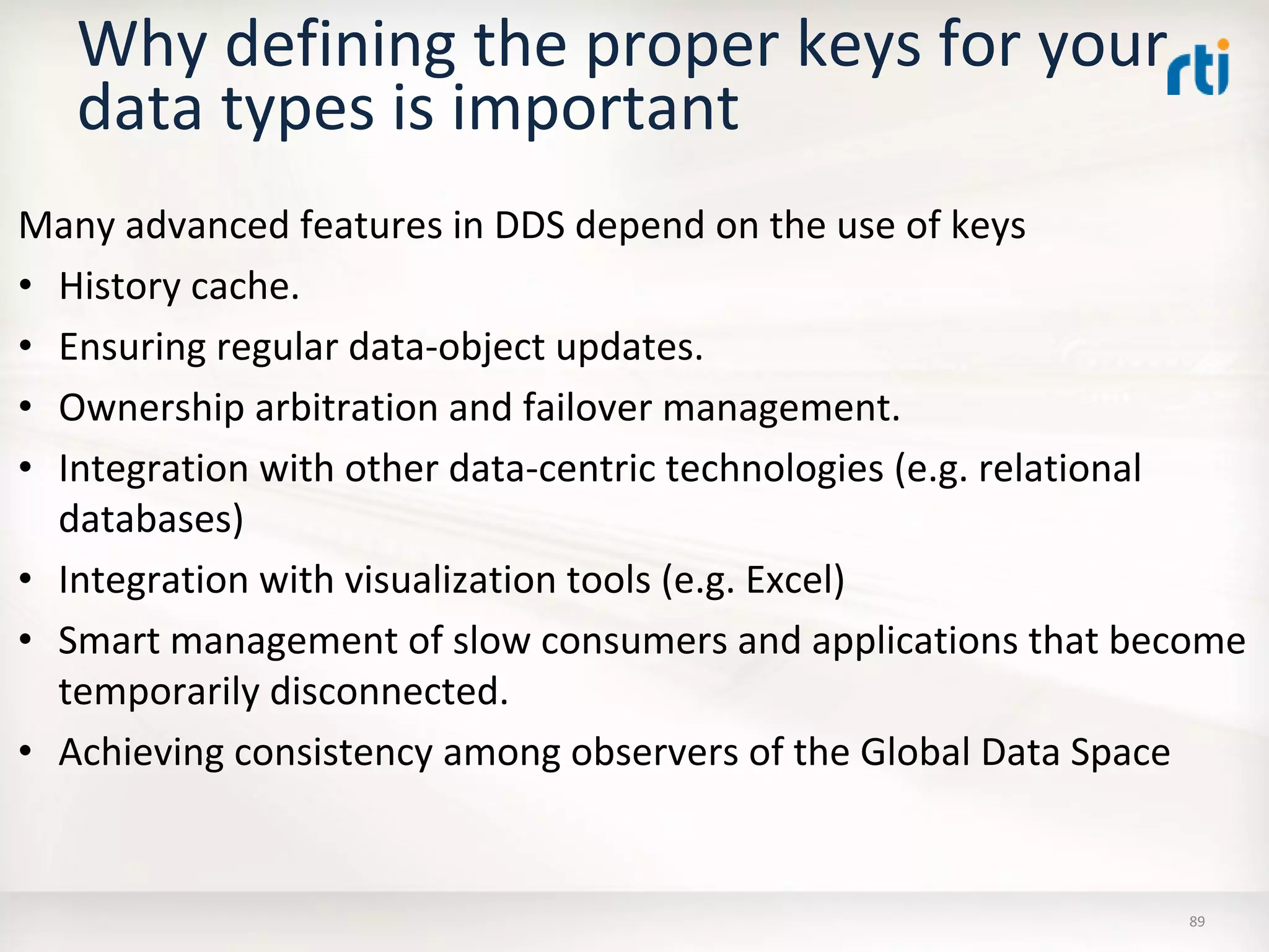 OMG Data Distribution Service (DDS) Advanced Tutorial