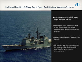 OMG Data Distribution Service (DDS) Advanced Tutorial