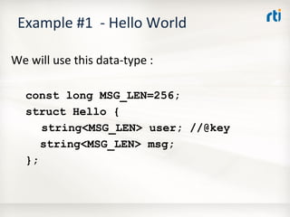 OMG Data Distribution Service (DDS) Advanced Tutorial