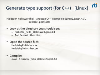OMG Data Distribution Service (DDS) Advanced Tutorial