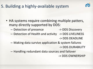 OMG Data Distribution Service (DDS) Advanced Tutorial