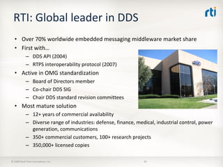 OMG Data Distribution Service (DDS) Advanced Tutorial