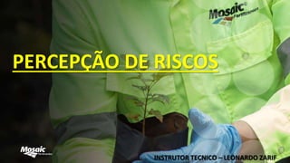 PERCEPÇÃO DE RISCOS
INSTRUTOR TECNICO – LEONARDO ZARIF
 