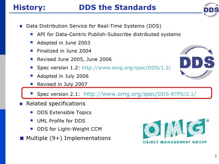 DDS Interoperability Demo using the DDSRTPS standard protocol 2010