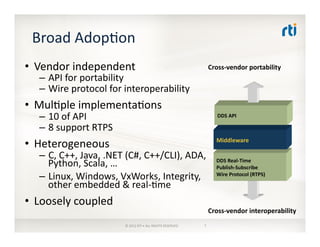 Introduction to OMG DDS (1 hour, 45 slides) | PDF