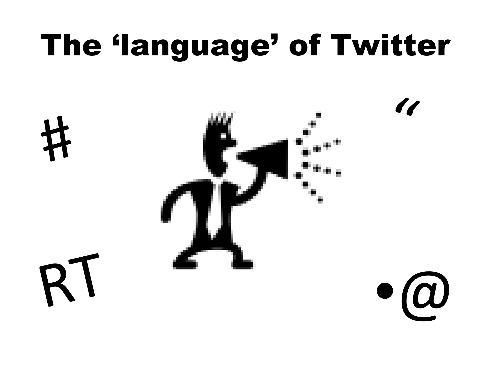 The ‘language’ of Twitter




                    •@
 