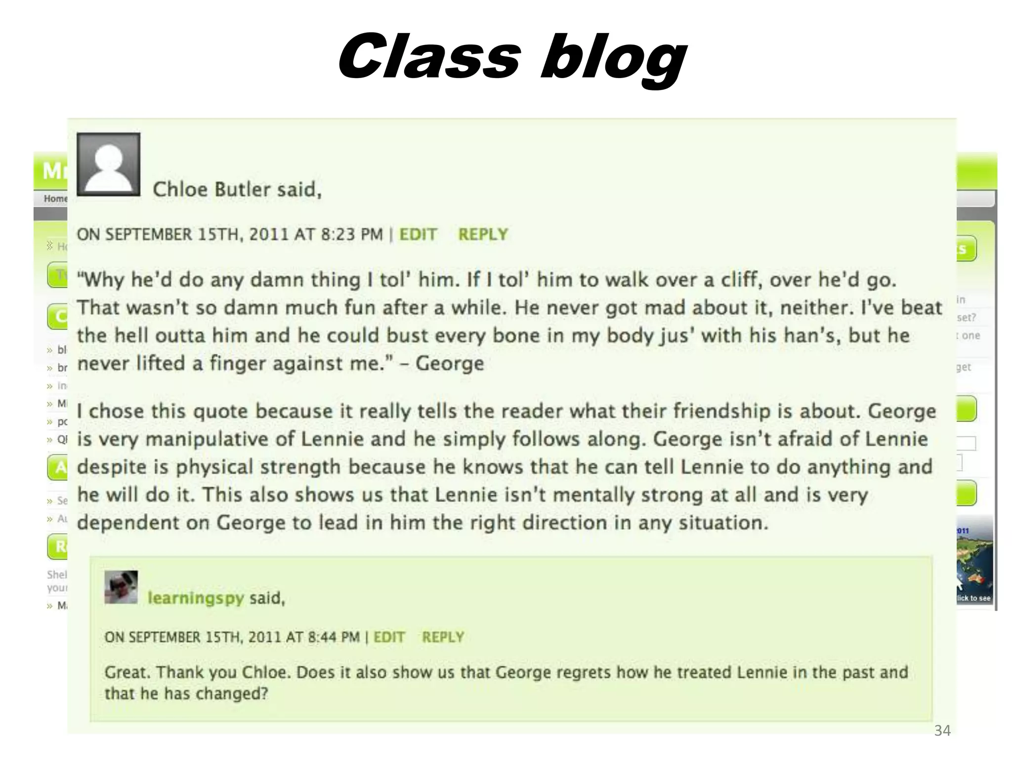 Class blog




             34
 