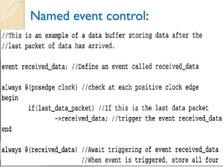 Named event control:
 