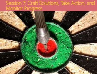 Session 7: Craft Solutions, Take Action, and
Monitor Progress
 