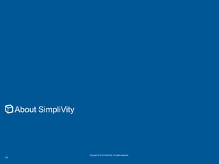 Copyright © 2016 SimpliVity. All rights reserved.
34
About SimpliVity
 