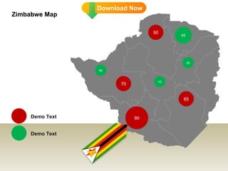 Zimbabwe Map 70 90 45 50 20 65 10 40 Demo Text Demo Text 