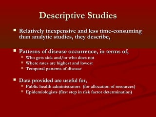 DESCRIPTIVE EPIDEMIOLOGY Slide 18