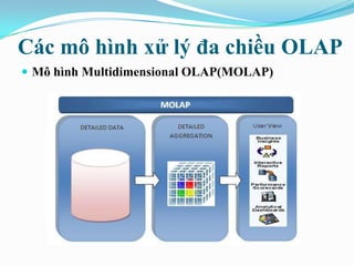 Các mô hình xử lý đa chiều OLAP
 Mô hình Multidimensional OLAP(MOLAP)
 